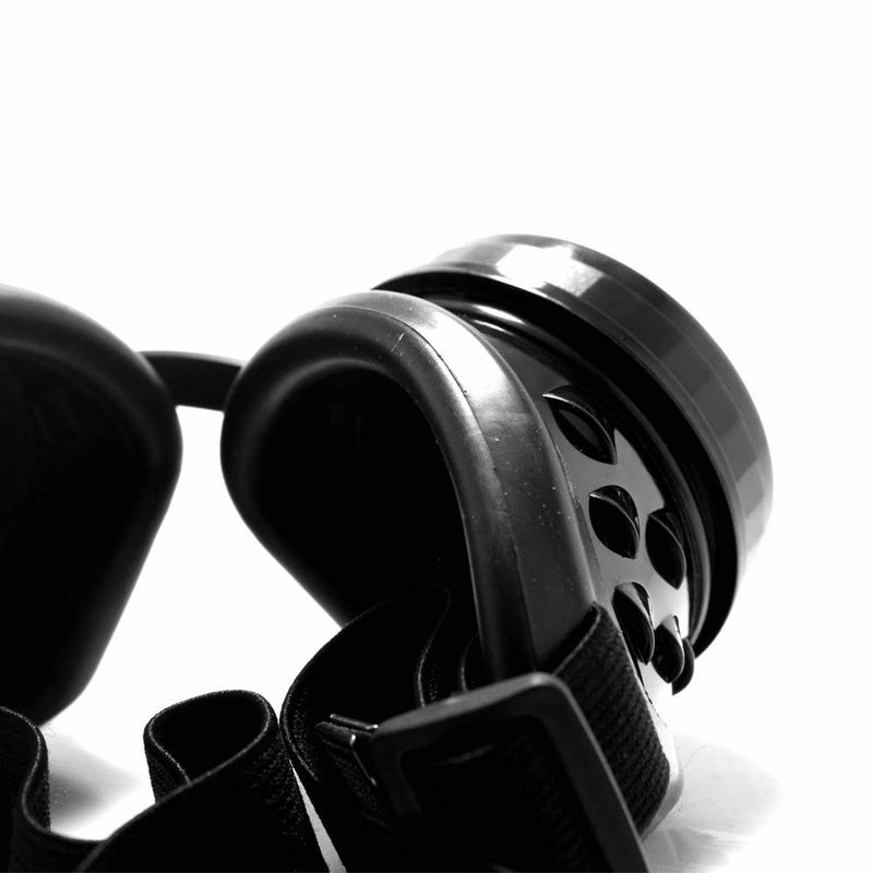 GloFX Steampunk Goggles Tinted - Rave EDM Festival Accessories - Gothic Cosplay Welder Goggles - Black Goggles with Dark Tint Lenses - Image 4